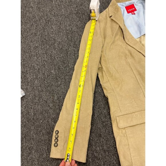 Izod Mens XL Corduroy Blazer Jacket Cedarwood Khaki Tan New With Tags - Picture 8 of 16